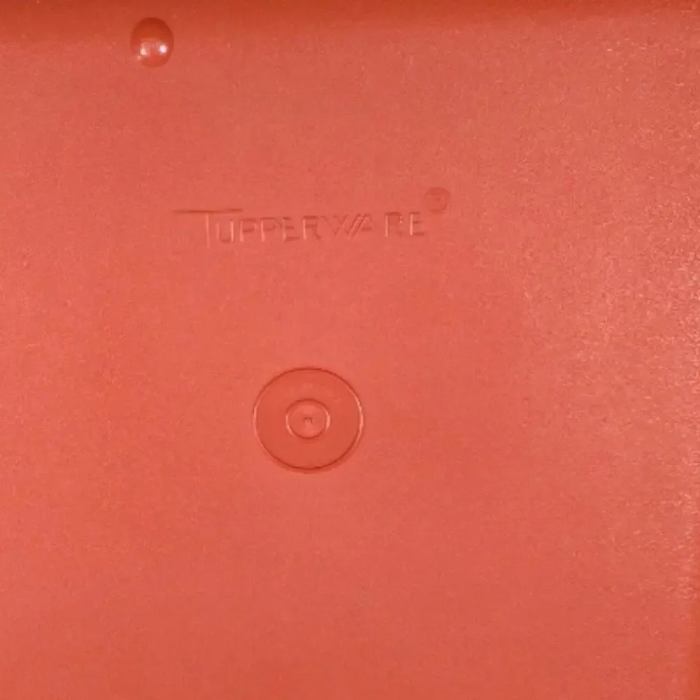 Vintage Tupperware Divided Cafeteria Trays Set of 2 Orange Plastic 15x9 4Section